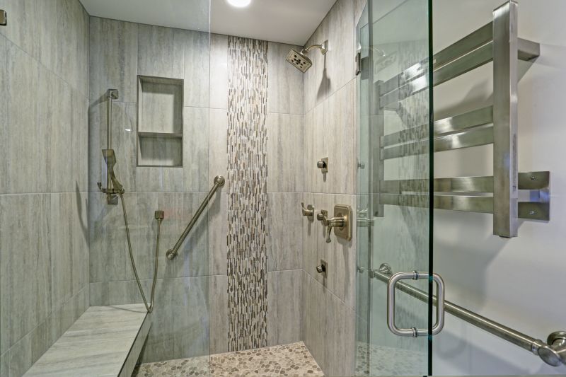 Open Concept Shower with Corner Entry